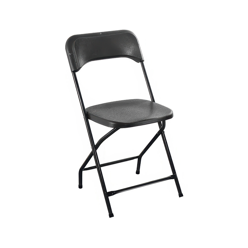 Silla plegable negra